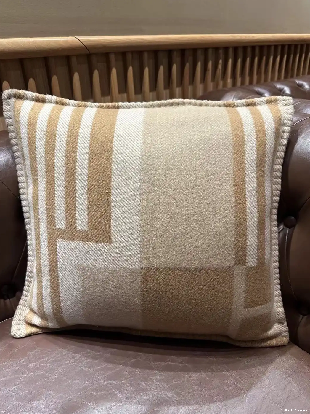 WOOL PILLOW HERMES THROW ITHAQUE 0519